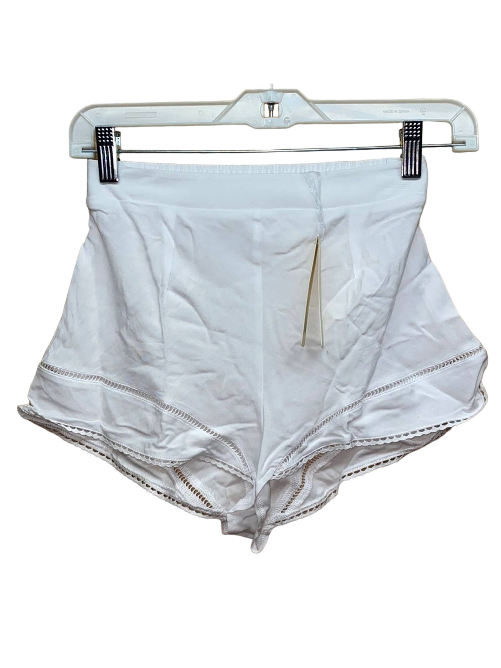 Naked Princess White Sabella High Waisted Shortie Shorts Nwt Size Medium